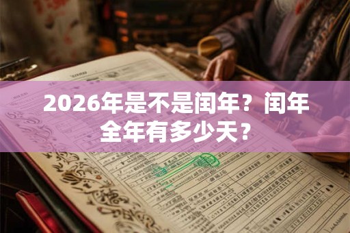 2026年是不是闰年？闰年全年有多少天？