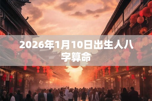 2026年1月10日出生人八字算命 2026年1月10日出生人八字算命