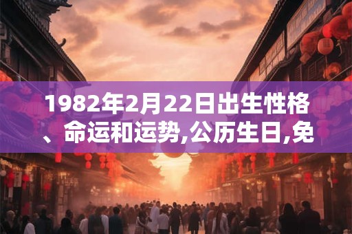 1982年2月22日出生性格、命运和运势,公历生日,免费算命 1982年2月22日出生性格、命运和运势,公历生日,免费算命