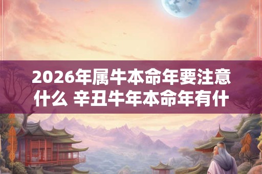 2026年属牛本命年要注意什么 辛丑牛年本命年有什么禁忌 2026年属牛本命年要注意什么 辛丑牛年本命年有什么禁忌