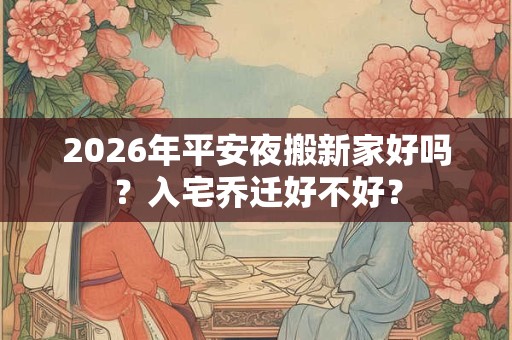 2026年平安夜搬新家好吗?入宅乔迁好不好? 2026年平安夜搬新家好吗?入宅乔迁好不好?
