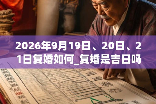 2026年9月19日、20日、21日复婚如何_复婚是吉日吗 2026年9月19日、20日、21日复婚如何_复婚是吉日吗