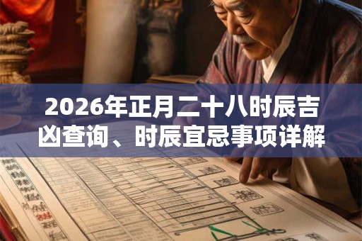 2026年正月二十八时辰吉凶查询、时辰宜忌事项详解