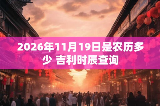 2026年11月19日是农历多少 吉利时辰查询