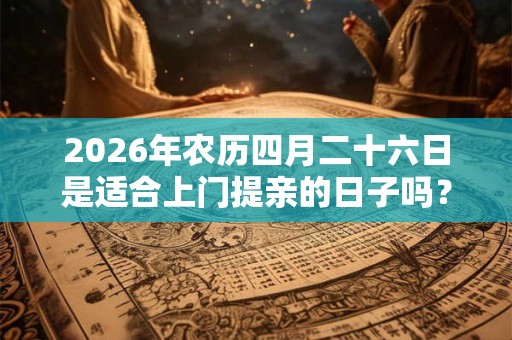 2026年农历四月二十六日是适合上门提亲的日子吗? 2026年农历四月二十六日是适合上门提亲的日子吗?