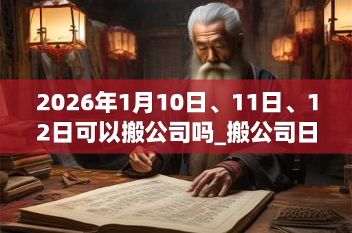 2026年1月10日、11日、12日可以搬公司吗_搬公司日子好吗 2026年1月10日、11日、12日可以搬公司吗_搬公司日子好吗