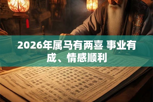 2026年属马有两喜 事业有成、情感顺利 2026年属马有两喜 事业有成、情感顺利