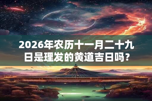 2026年农历十一月二十九日是理发的黄道吉日吗? 2026年农历十一月二十九日是理发的黄道吉日吗?