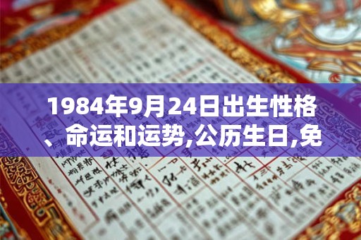 1984年9月24日出生性格、命运和运势,公历生日,免费算命