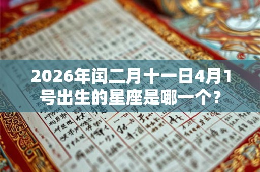 2026年闰二月十一日4月1号出生的星座是哪一个？