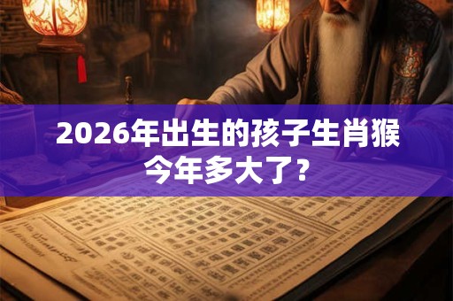 2026年出生的孩子生肖猴今年多大了? 2026年出生的孩子生肖猴今年多大了?