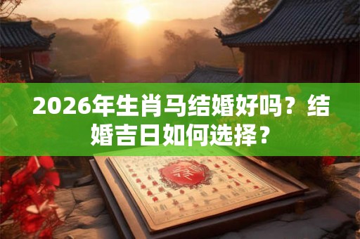 2026年生肖马结婚好吗?结婚吉日如何选择? 2026年生肖马结婚好吗?结婚吉日如何选择?