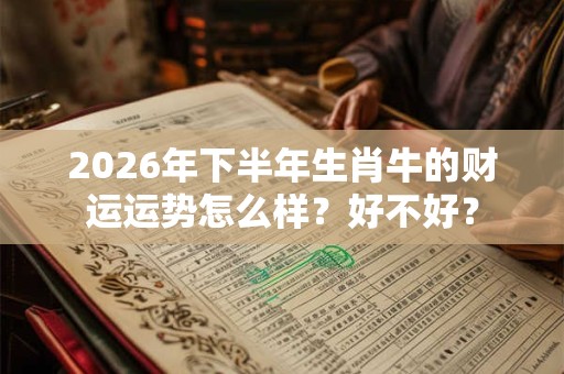 2026年下半年生肖牛的财运运势怎么样?好不好? 2026年下半年生肖牛的财运运势怎么样?好不好?