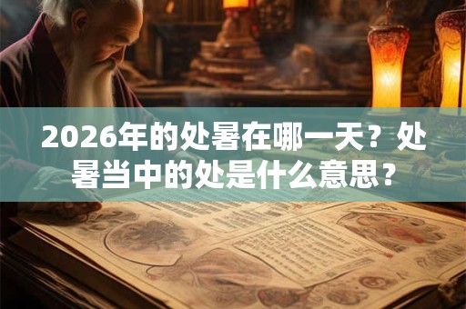 2026年的处暑在哪一天？处暑当中的处是什么意思？