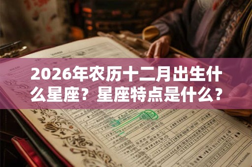 2026年农历十二月出生什么星座?星座特点是什么? 2026年农历十二月出生什么星座?星座特点是什么?