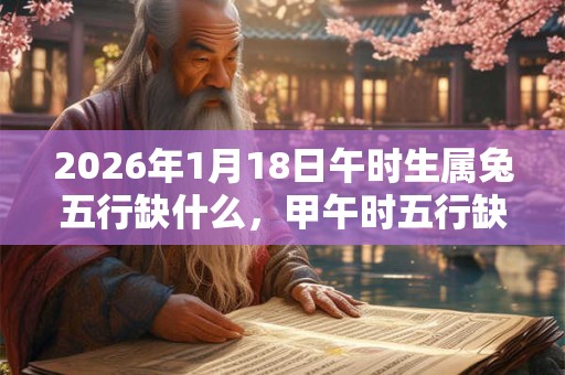 2026年1月18日午时生属兔五行缺什么,甲午时五行缺什么 2026年1月18日午时生属兔五行缺什么,甲午时五行缺什么