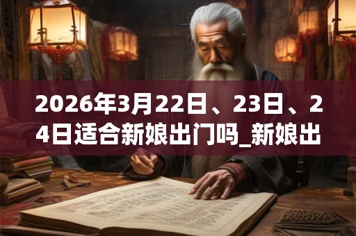 2026年3月22日、23日、24日适合新娘出门吗_新娘出门吉利吗 2026年3月22日、23日、24日适合新娘出门吗_新娘出门吉利吗