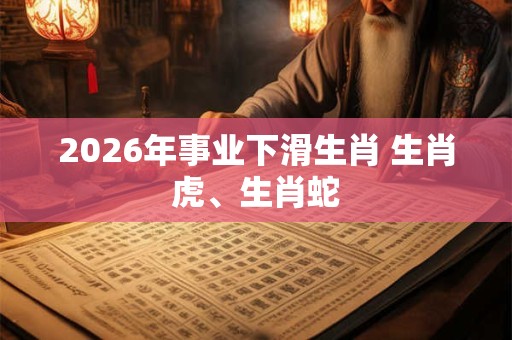 2026年事业下滑生肖 生肖虎、生肖蛇 2026年事业下滑生肖 生肖虎、生肖蛇