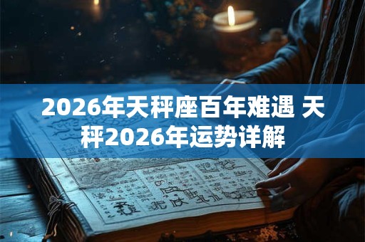 2026年天秤座百年难遇 天秤2026年运势详解 2026年天秤座百年难遇 天秤2026年运势详解