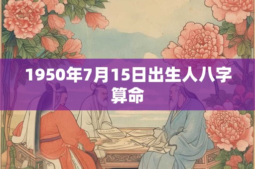 1950年7月15日出生人八字算命
