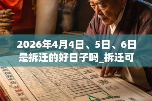 2026年4月4日、5日、6日是拆迁的好日子吗_拆迁可以吗 2026年4月4日、5日、6日是拆迁的好日子吗_拆迁可以吗