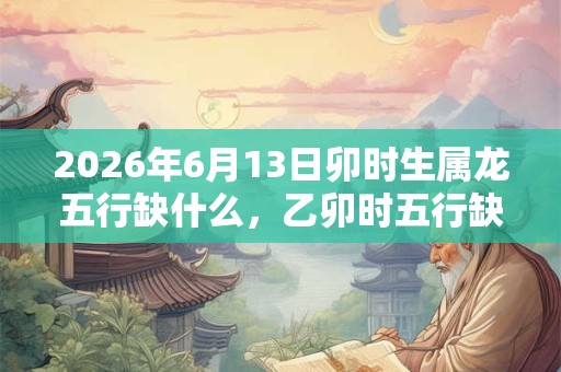 2026年6月13日卯时生属龙五行缺什么,乙卯时五行缺什么 2026年6月13日卯时生属龙五行缺什么,乙卯时五行缺什么