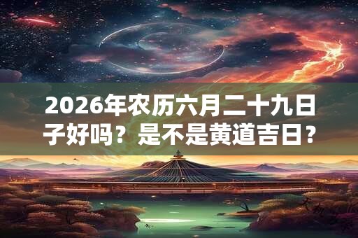2026年农历六月二十九日子好吗?是不是黄道吉日? 2026年农历六月二十九日子好吗?是不是黄道吉日?