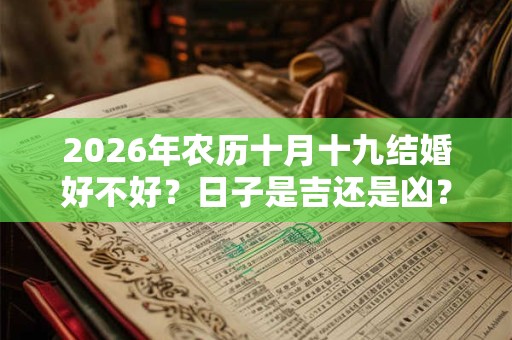 2026年农历十月十九结婚好不好?日子是吉还是凶? 2026年农历十月十九结婚好不好?日子是吉还是凶?