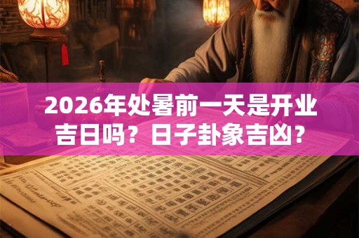 2026年处暑前一天是开业吉日吗?日子卦象吉凶? 2026年处暑前一天是开业吉日吗?日子卦象吉凶?