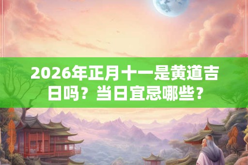 2026年正月十一是黄道吉日吗？当日宜忌哪些？