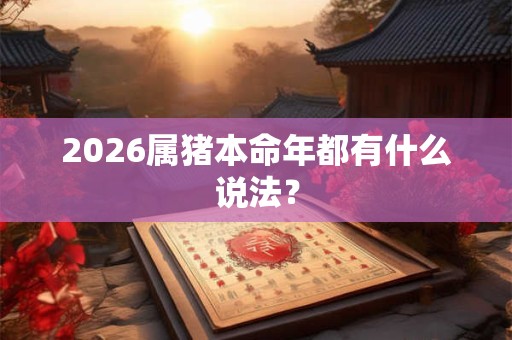 2026属猪本命年都有什么说法? 2026属猪本命年都有什么说法?