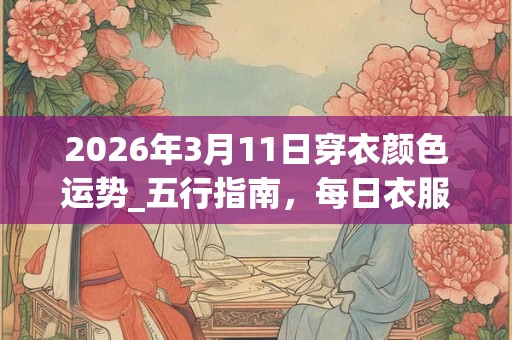 2026年3月11日穿衣颜色运势_五行指南，每日衣服颜色幸运色