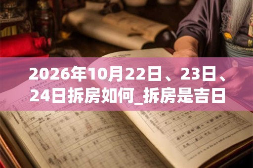 2026年10月22日、23日、24日拆房如何_拆房是吉日吗 2026年10月22日、23日、24日拆房如何_拆房是吉日吗