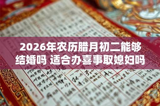 2026年农历腊月初二能够结婚吗 适合办喜事取媳妇吗 2026年农历腊月初二能够结婚吗 适合办喜事取媳妇吗
