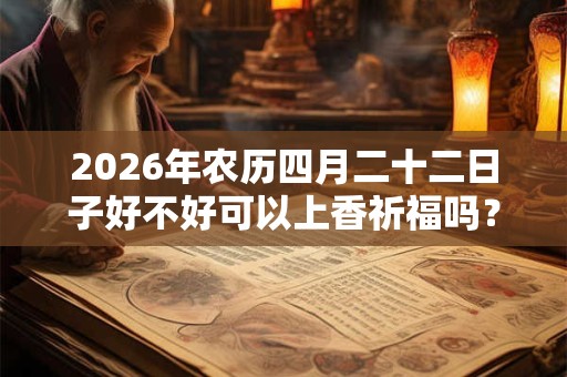 2026年农历四月二十二日子好不好可以上香祈福吗? 2026年农历四月二十二日子好不好可以上香祈福吗?