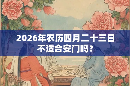 2026年农历四月二十三日不适合安门吗? 2026年农历四月二十三日不适合安门吗?