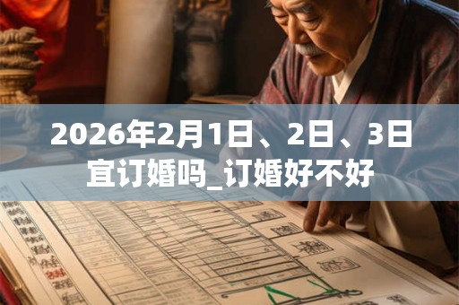 2026年2月1日、2日、3日宜订婚吗_订婚好不好 2026年2月1日、2日、3日宜订婚吗_订婚好不好