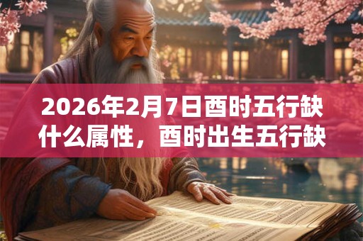 2026年2月7日酉时五行缺什么属性,酉时出生五行缺什么 2026年2月7日酉时五行缺什么属性,酉时出生五行缺什么