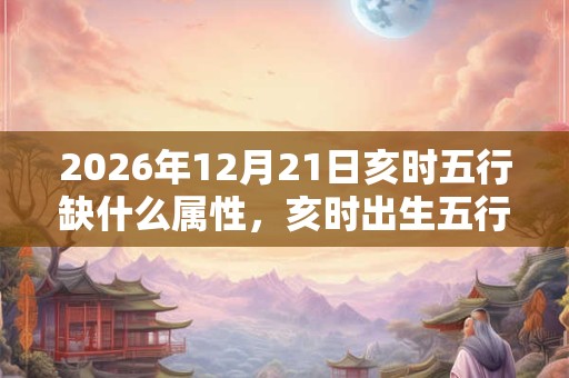 2026年12月21日亥时五行缺什么属性，亥时出生五行缺什么