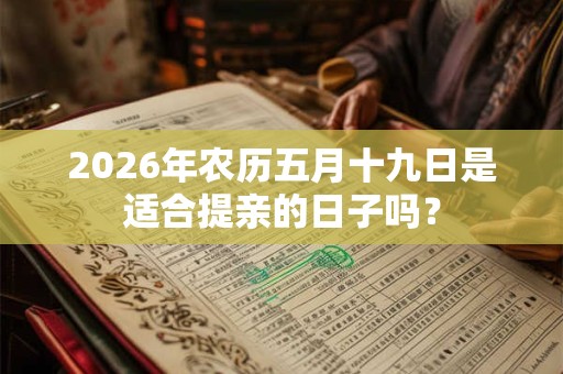 2026年农历五月十九日是适合提亲的日子吗? 2026年农历五月十九日是适合提亲的日子吗?