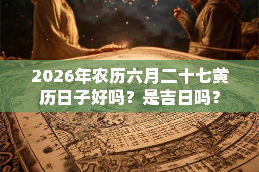 2026年农历六月二十七黄历日子好吗?是吉日吗? 2026年农历六月二十七黄历日子好吗?是吉日吗?