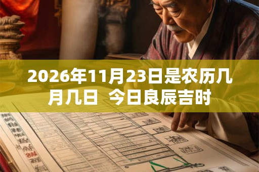 2026年11月23日是农历几月几日 今日良辰吉时 2026年11月23日是农历几月几日 今日良辰吉时