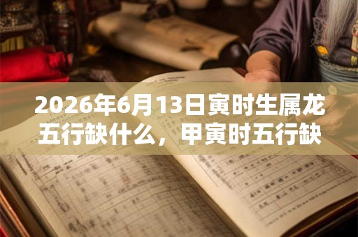 2026年6月13日寅时生属龙五行缺什么,甲寅时五行缺什么 2026年6月13日寅时生属龙五行缺什么,甲寅时五行缺什么
