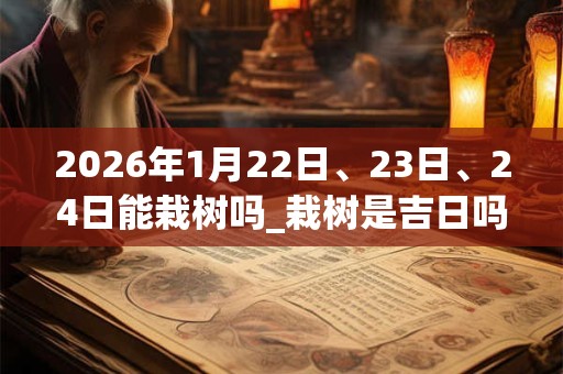 2026年1月22日、23日、24日能栽树吗_栽树是吉日吗