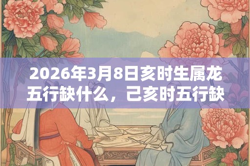 2026年3月8日亥时生属龙五行缺什么,己亥时五行缺什么 2026年3月8日亥时生属龙五行缺什么,己亥时五行缺什么