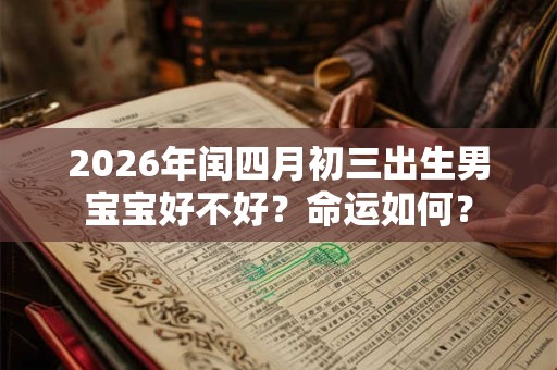 2026年闰四月初三出生男宝宝好不好？命运如何？