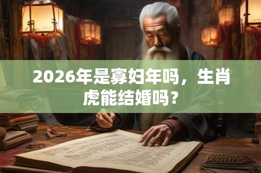 2026年是寡妇年吗,生肖虎能结婚吗? 2026年是寡妇年吗,生肖虎能结婚吗?
