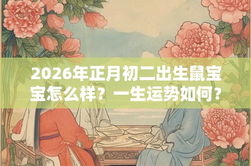 2026年正月初二出生鼠宝宝怎么样?一生运势如何? 2026年正月初二出生鼠宝宝怎么样?一生运势如何?
