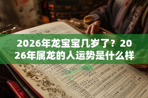 2026年龙宝宝几岁了？2026年属龙的人运势是什么样？