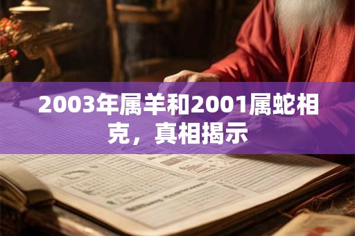 2003年属羊和2001属蛇相克，真相揭示